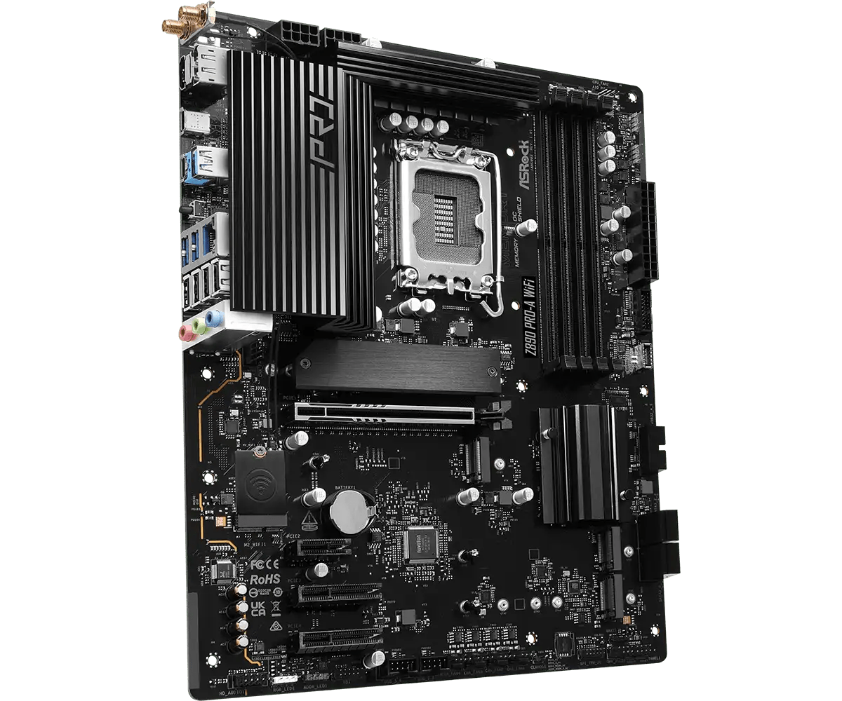 ASRock Z890 Pro - A WiFi LGA1851 Gaming Motherboard - Vektra Computers LLC ASRock Z890 Pro - A WiFi LGA1851 Gaming Motherboard - Vektra Computers LLC